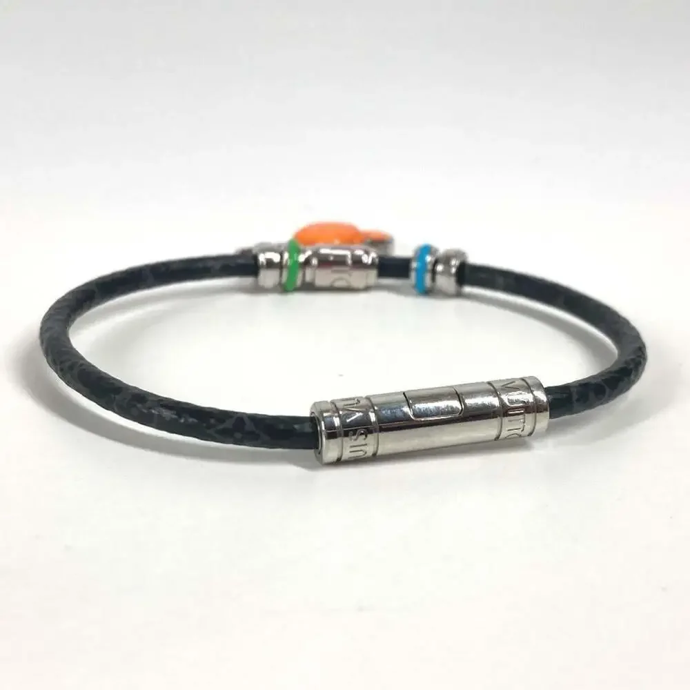 LOUIS VUITTON Black Monogram Canvas Charm Bracelet - Picture 2 of 8
